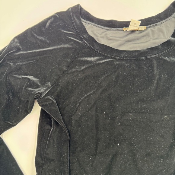 Isabella‎ Bird Black Velvet Long Sleeve Top Blouse XL Y2K - Picture 3 of 10